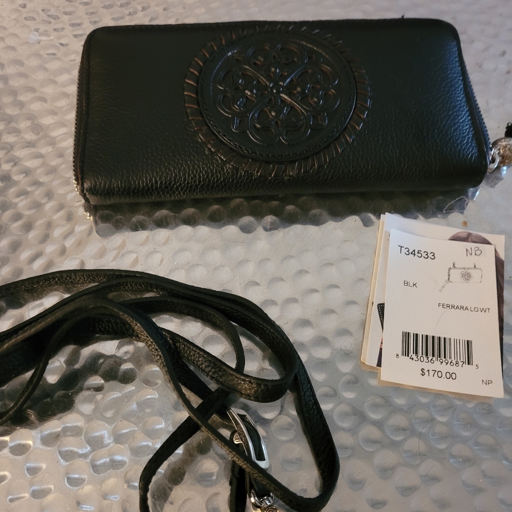 Brand new! Brighton Ferrara black leather wrislet